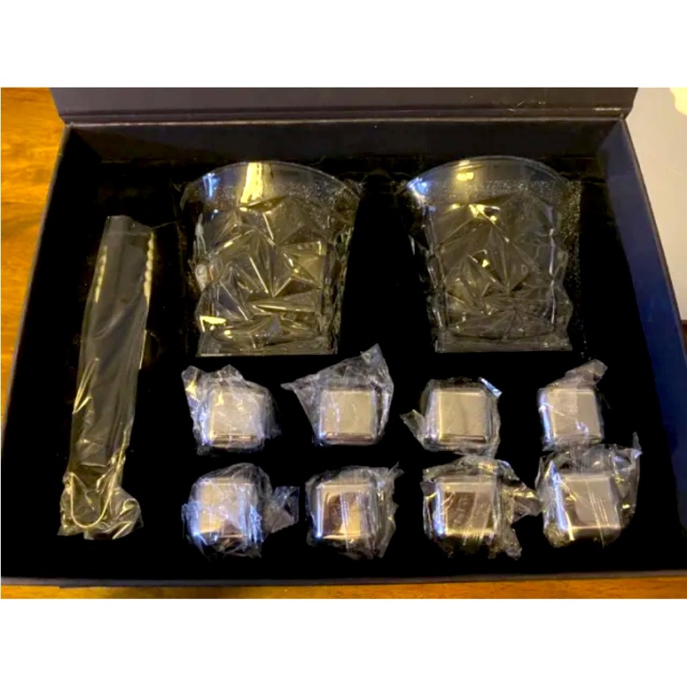 Whisky glass, Drink with Premium Gift Box Set of 2 Glasses, 11 Pieces Total